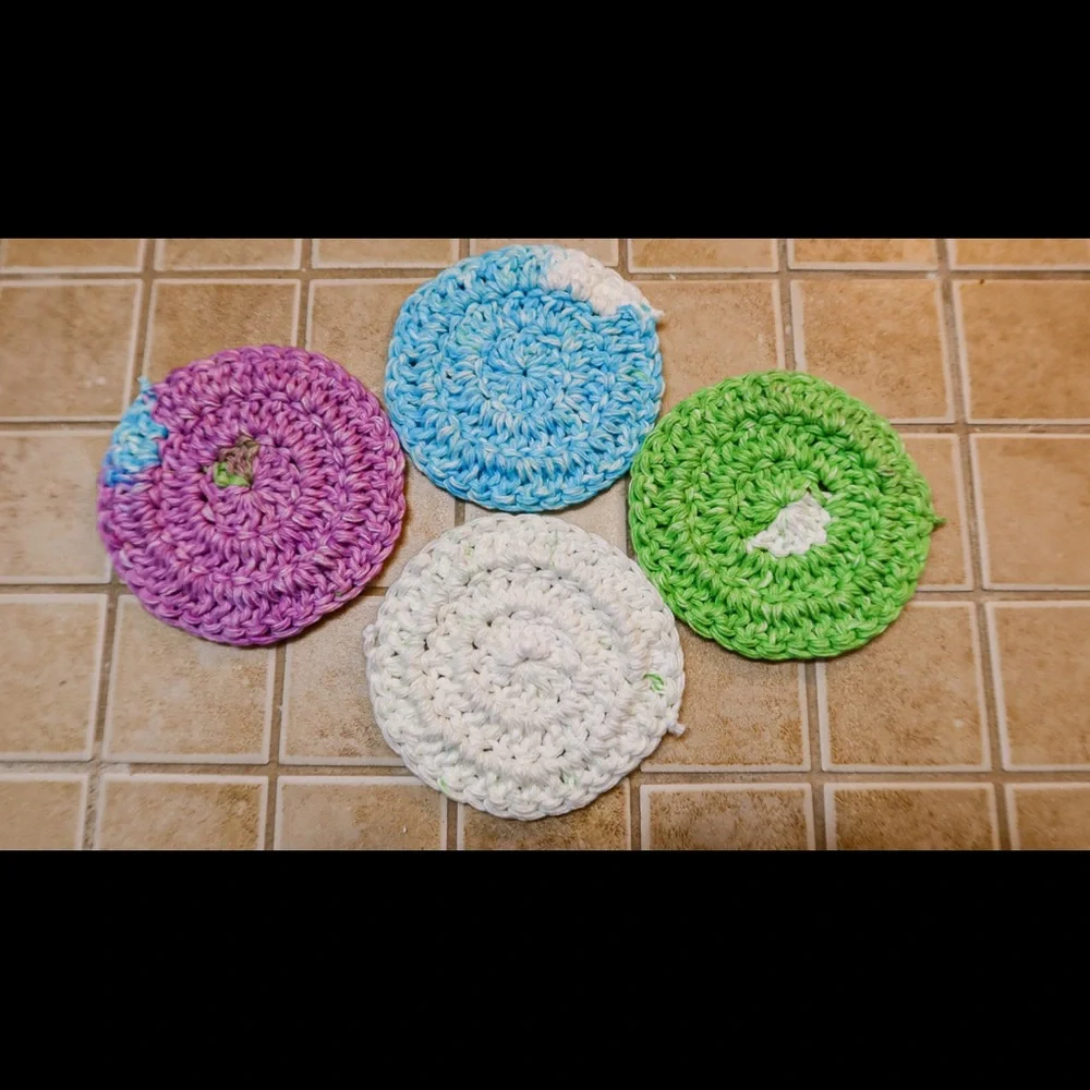 Crocheted Facial rounds (Set of 10) 100% Cotton Soft & Reusable